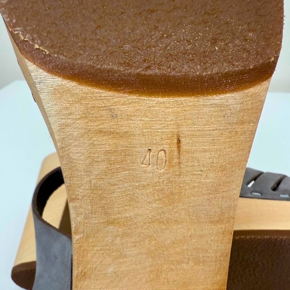 Swedish Hasbeens Gray Clog Sandals | Size 40 - image 7
